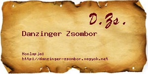 Danzinger Zsombor névjegykártya