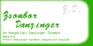 zsombor danzinger business card